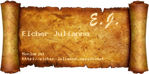 Eicher Julianna névjegykártya